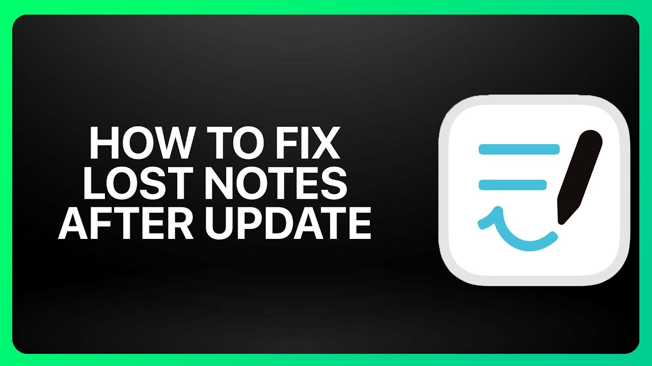 How To Fix Lost Notes After Update in Goodnotes! Tutorial - YouTube