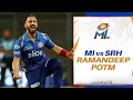 Ramandeep singh  player of the match  mumbai indians