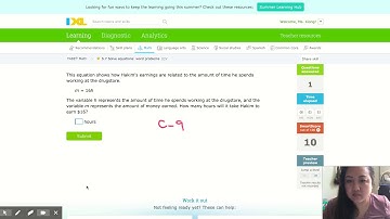 IXL | Solve equations: word problems | 7th grade math