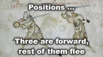 Three positions are forward, rest of them flee - MS I.33 Interpretation