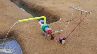 How to make a small water pump/ كيفية صناعة مضخة ماء صغيرة