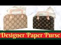 HOW TO MAKE A DESIGNER PAPER PURSE GIFT BAG EASY