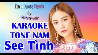 See Tình - Hoàng Thùy Linh - TONE NAM KARAOKE - 2024 Petersounds Remix - Modern Talking Style