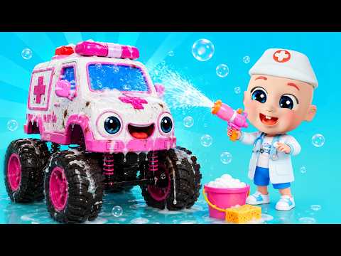 Mobil Polisi Kotor! | Ayo Cuci Mobil Bersama BiBiBerry | Lagu Anak | BiBiBerry Indonesia