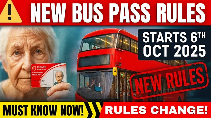 ⚠️ Bus Pass Changes Coming 6th October 2025 – What Every UK Resident Should Know!