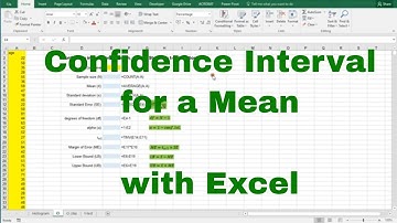 Excel - Confidence interval for a mean