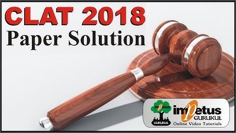 CLAT-2018 Paper Solution-3