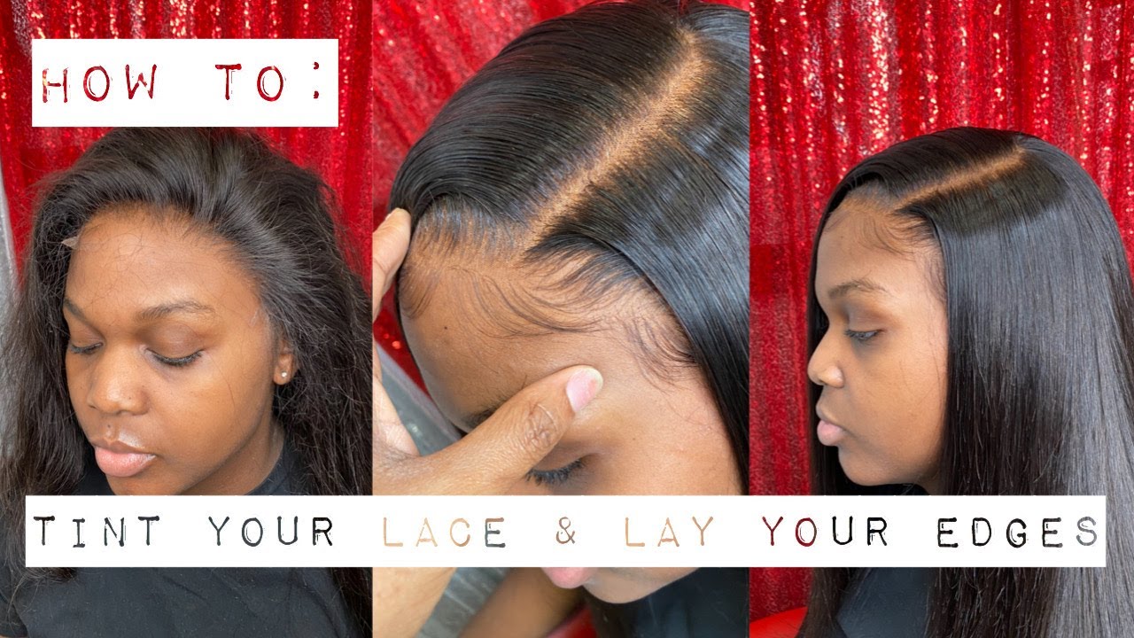 How To: TINT YOUR LACE Using MAKEUP, Side Part Wig