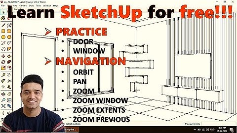 Sketchup Navigation Tools | Practice Door & Window | SketchUp Tutorials In Hindi