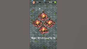 Night Witch Transformations😱🤩 Level 1 to Max Level in 2023 |Coc Night Witch Upgrading #shorts