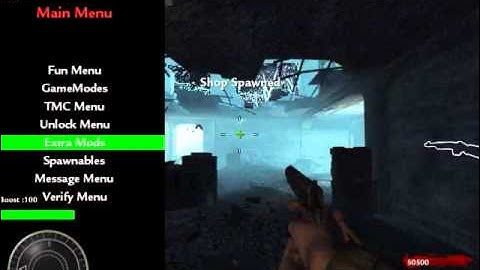 cod waw mod menu