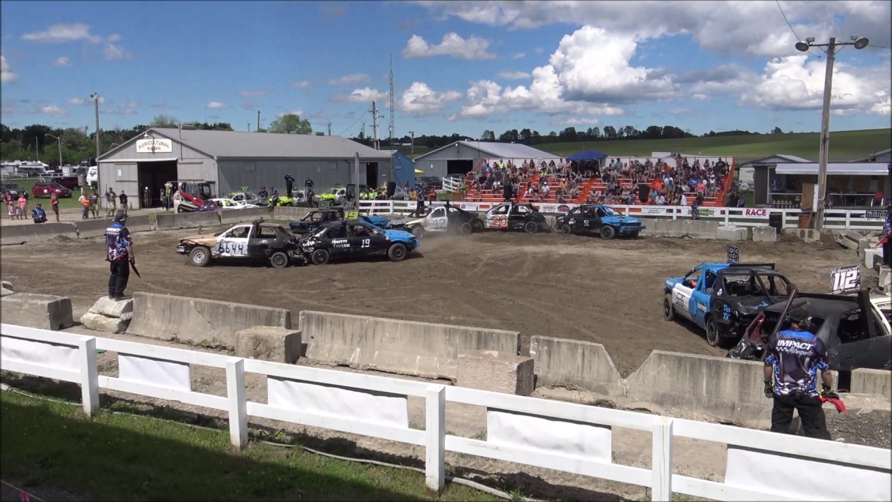 impact motorsports grand rapids michigan 2017 WEEKEND OF WRECKAGE DEMO DERBY ROUND 1 HEAT 4
