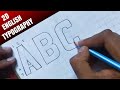 How to write english alphabets letter in 2d font  typography tutorial tabrez arts