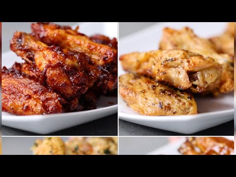 Oven-Baked Chicken Wings 4 Ways