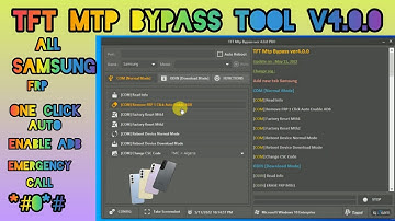 TFT MTP Bypass Tool V 4.0.0 | Oppo Vivo Mi.Samsung Frp Bypass One Click Auto Enable ADB
