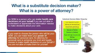 Advance Care Planning Education Session, pre-recorded.