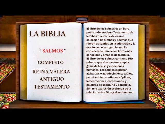 ORIGINAL: LA BIBLIA EL LIBRO DE LOS  SALMOS  COMPLETO REINA VALERA ANTIGUO TESTAMENTO class=