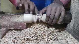 woodturning a goblet with 3 captive rings|#woodworking#woodturning