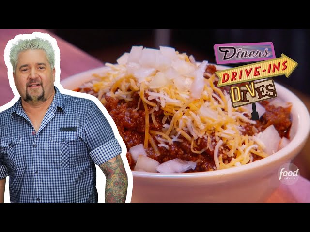 Guy Fieri Eats State Champ CHILI at The Diner in OK | Diners, Drive-Ins and Dives | Food Network class=