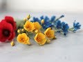 Мастер класс. Полевой лютик из гофрированной бумаги. Hand made paper flowers