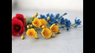 Мастер класс. Полевой лютик из гофрированной бумаги. Hand made paper flowers Мастер класс. Полевой лютик из гофрированной бумаги. Hand made paper flowers