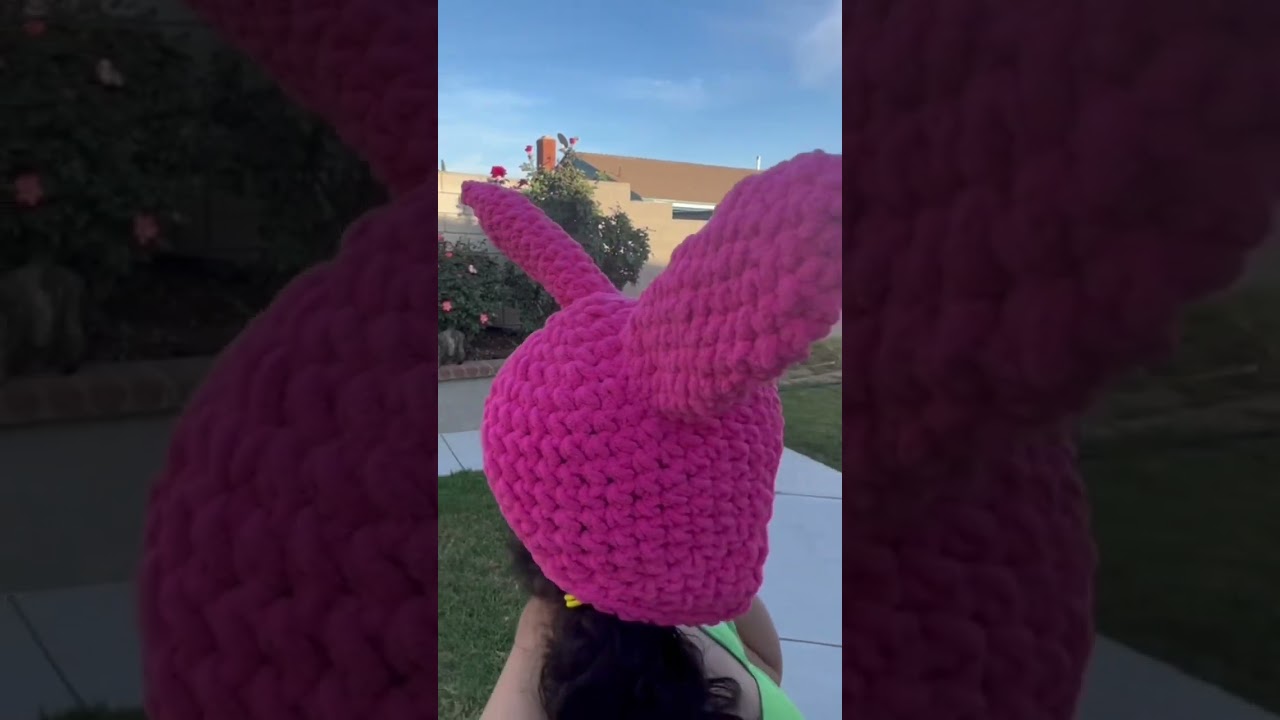 Louise Belcher From Bob's Burgers / Crochet Bunny Hat / 