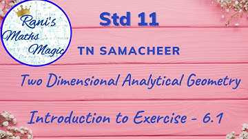 Two Dimensional Analytical Geo |11th Maths |TN Samacheer|Rani