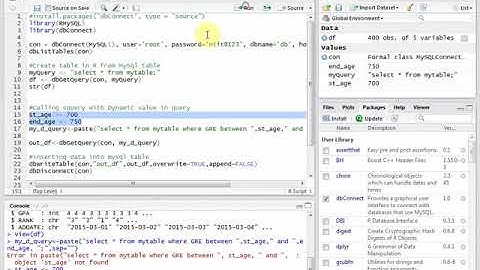 R connection with MySQL