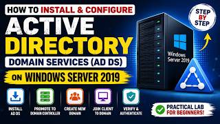 How to Install & Configure Active Directory (AD DS) on Windows Server 2019 | Step-by-Step Tutorial