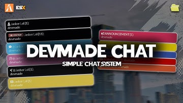 Simple Chat System | FiveM Script [ESX] | devmade_chat