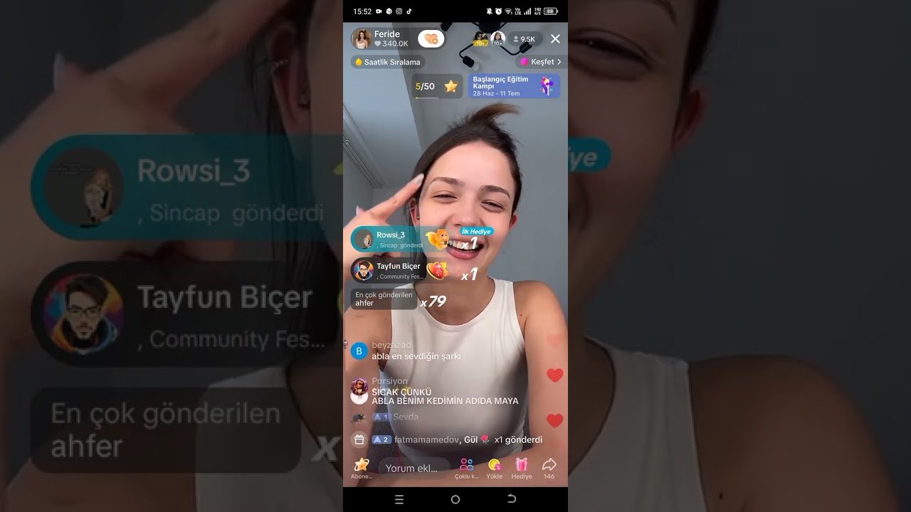 Feride Özdinç makyaj yayını part 1 abone olmayı unutmayın💖🎀😻💝