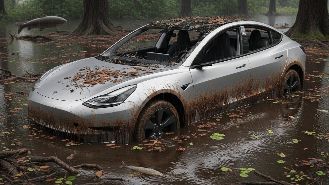 ASMR Car Restoration! 2025 tesla model 3 Full Restoration Total Disrepair to Looking New