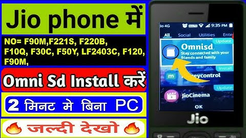 Omni SD, JB Store In Jio Phone Without PC Live Demo