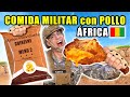 Probando COMIDA MILITAR de ÁFRICA con POLLO (Guinea) | MRE Menu 2