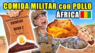 Probando COMIDA MILITAR de ÁFRICA con POLLO (Guinea) | MRE Menu 2