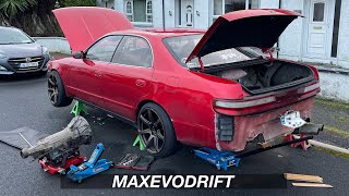 СВАП МКПП НА УЛИЦЕ JZX90 / СНИМАЮ АКПП В ОДИНОЧКУ Часть 1