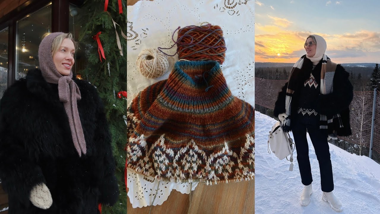 Готовый Капор и Жаккард На Спицах. Про Дружбу, Кино, Цветы, Покупки