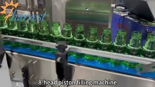 Quantitative 8-Kopf-Servo-Kolben-Abfüllmaschine für Getränkeflaschen, Mehrkopf-Abfüllmaschine