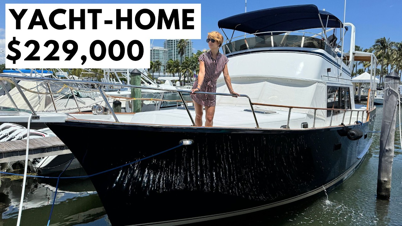 $229,000 Classic Yacht Tour / CanNOT afford a house on the Water? You Can Live aboard This!