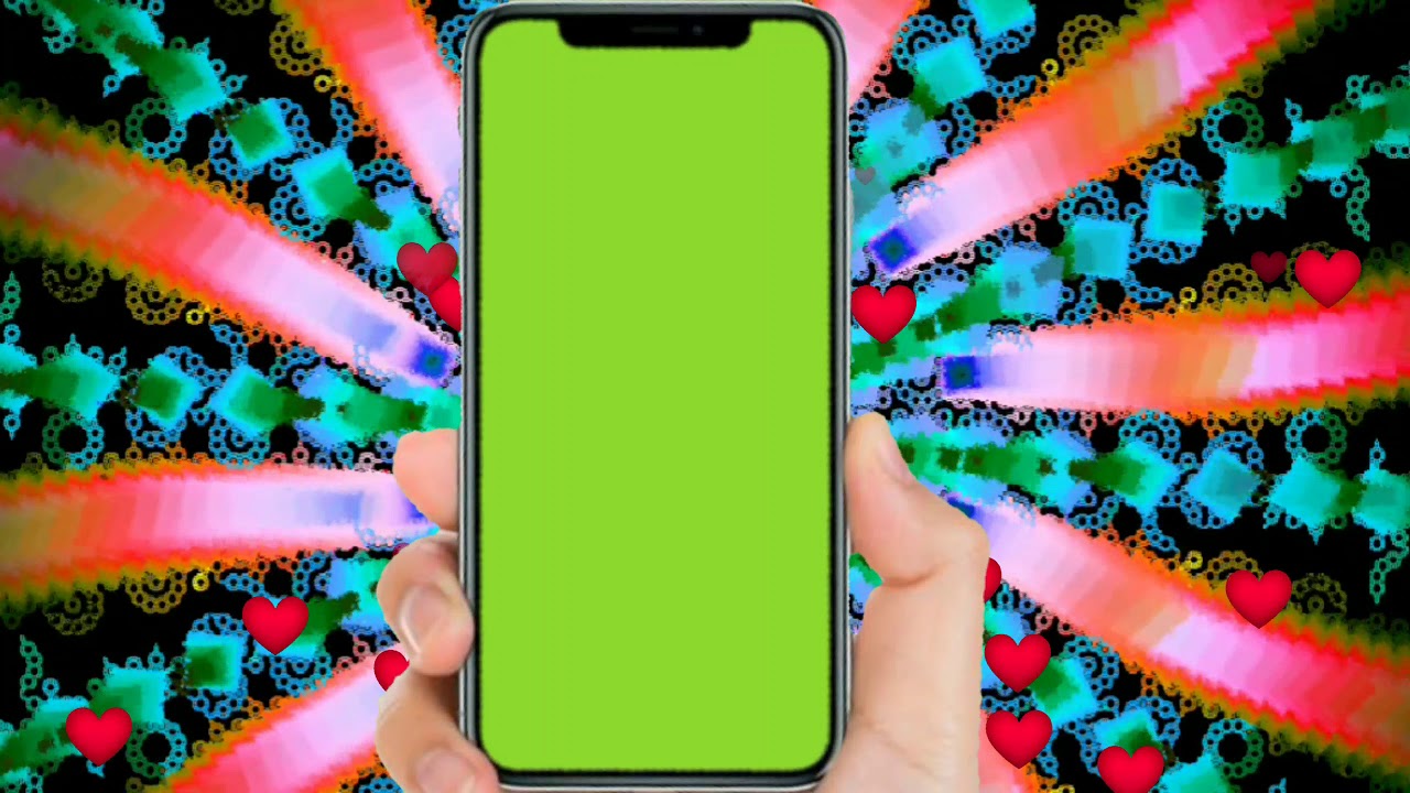 iphone frame with animated background greenscreen | no copyright - YouTube