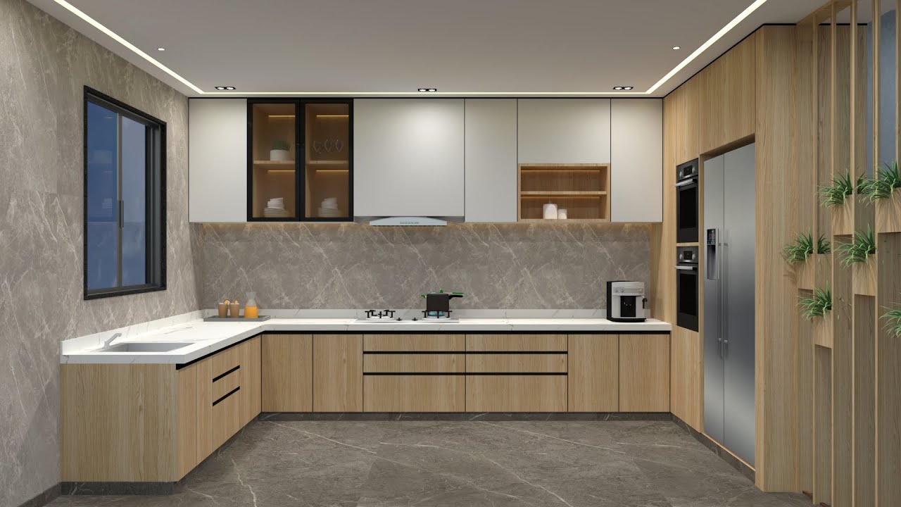kitchen room | Sketchup tutorial | V-ray 5 Sketchup interior ...