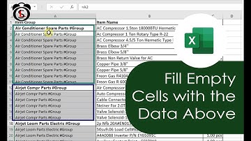Fill blank Cells with Data Above in Excel Quickly