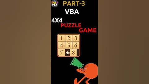 4x4 Puzzle Game Setup | Part 3 🔥🧩 #shorts  #vba #macro #automation #exceltips #excel