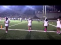 Robert E Lee Cheerleaders tumbling after a touchdown