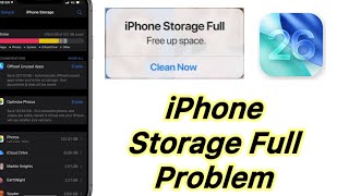 Fix iPhone Storage Full After iOS 26 Update | Clear System Data & Free Up Space