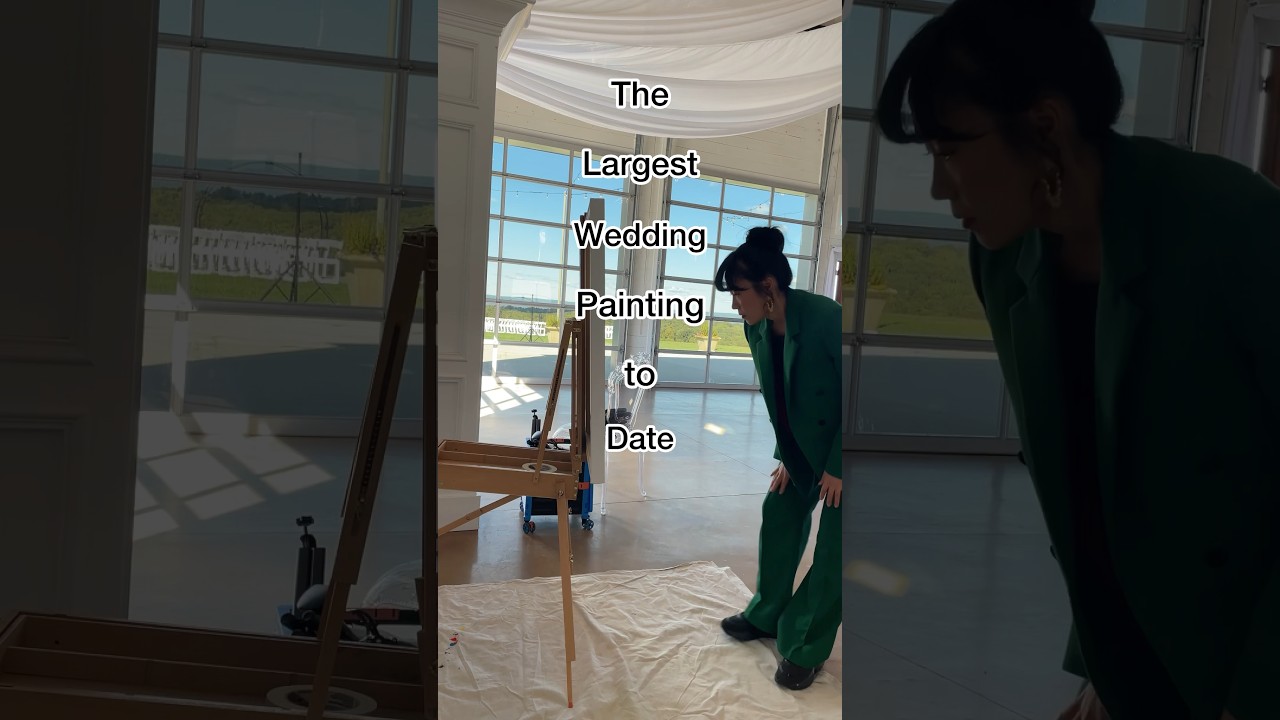 The biggest live wedding painting to date!