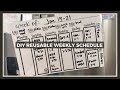 DIY Reusable Functional Weekly Schedule | Amber Plans Her Day Stickers