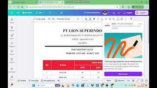 PRAKTEK CANVA DOC TABLE DAN CHART