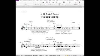 AMEB Grade 3 Melody Writing (Basic)