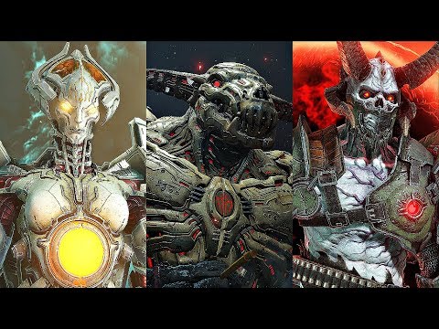 DOOM ETERNAL - All Bosses / Boss Fights + Ending (4K 60FPS)